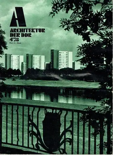 Architektur der DDR
 Zeitschrift, Heft 4/78. 