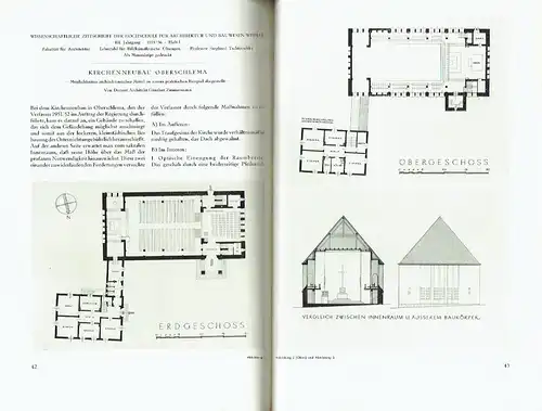 Wissenschaftliche Zeitschrift der Hochschule für Architektur und Bauwesen Weimar
 3. Jahrgang, Heft 1. 