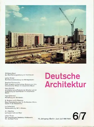 Deutsche Architektur
 Zeitschrift, 10. Jahrgang, Heft 6/7 (Doppelheft). 