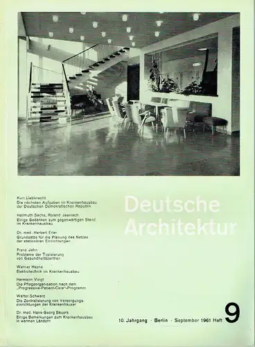 Deutsche Architektur
 Zeitschrift, 10. Jahrgang, Heft 9. 