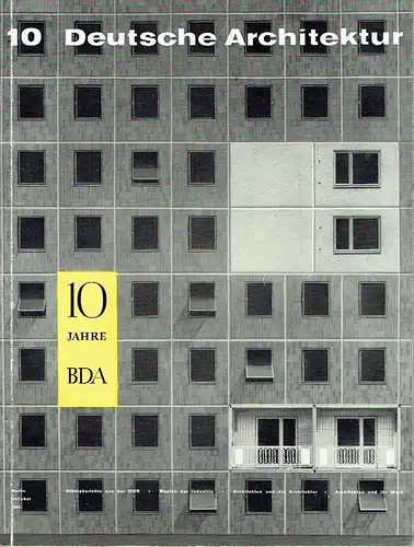 Deutsche Architektur
 Zeitschrift, 11. Jahrgang, Heft 10. 