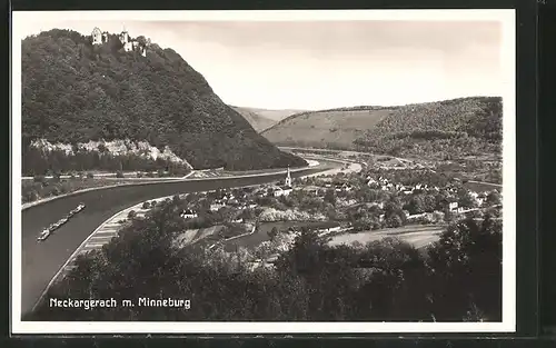 AK Neckargerach, Ortsansicht mit Minneburg