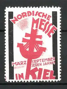 Reklamemarke Kiel, Nordische Messe, "März-September", Messelogo