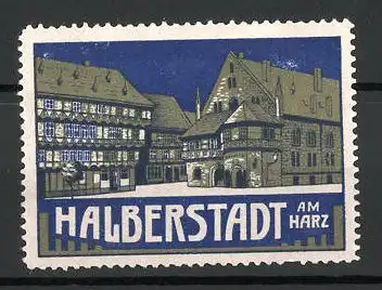 Reklamemarke Halberstadt am Harz, Rathaus