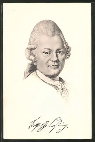 AK Gotthold Ephraim Lessing, Dichter und Gelehrter