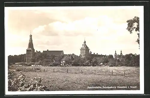 AK Raesfeld i. W., Teilansicht mit Norddeutscher Bundesburg