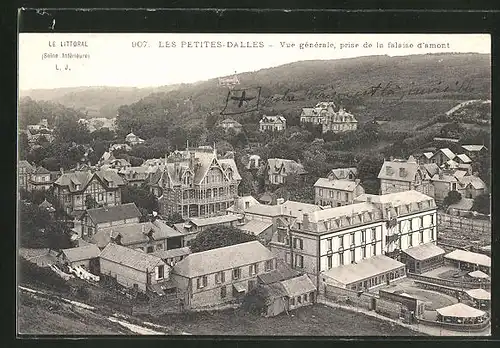 AK Sassetot-le-Mauconduit, Les Petites-Dalles, Vue générale, prise de la falaise d'amont