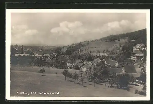 AK Sulzburg / Schwarzwald, Totalansicht aus der Vogelschau