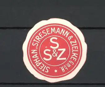 Reklamemarke Stephan, Stresemann & Zielke GmbH, Firmenlogo