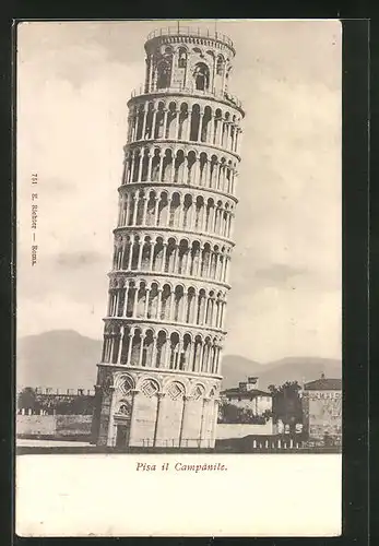 AK Pisa, il Campanile, Der schiefe Turm von Pisa