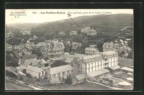 AK Les Petites-Dalles, Vue generale, prise de la Falaise d'Amont