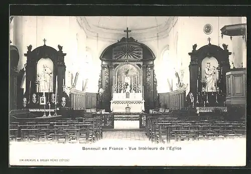 AK Bonneuil, Vue Interieur de l'Eglise