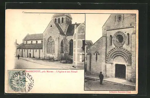 AK Gassicourt, L'Eglise et son Portail