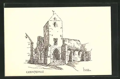 AK Garentreville, Gebäudeansicht, Kirche