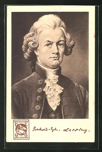 AK Portrait Gotthold Ephraim Lessing