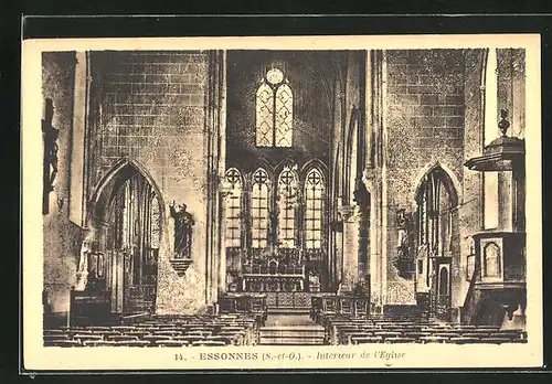 AK Essonnes, Interieur de l'Eglise