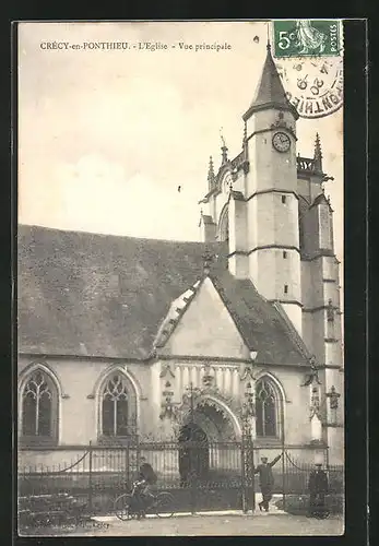 AK Crecy-en-PonthieuL`Eglise - Vue principale