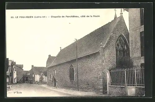 AK Le Pouliguen, Chapelle de Penchâteau, côté de la Route