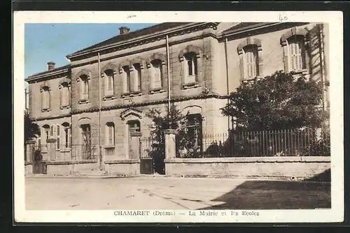 AK Chamaret, La Mairie et les Ecoles