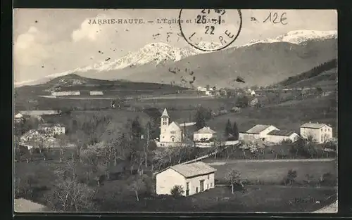 AK Jarrie-Haute, L`Eglise et les Alpes