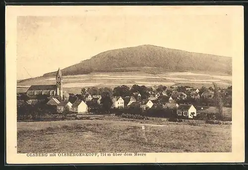 AK Oelsberg, Panoramablick mit Oelsbergerkopf