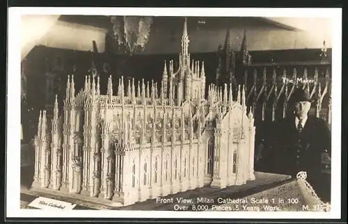 AK Front View, Milan Cathedral, Modellbau