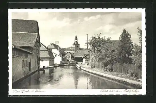 AK Bad Berka, Blick über den Mühlgraben