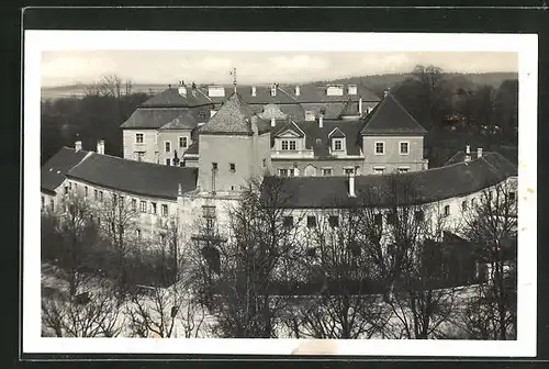 AK Bistritz am Hostein, Ansicht der Jugendburg aus der Vogelschau