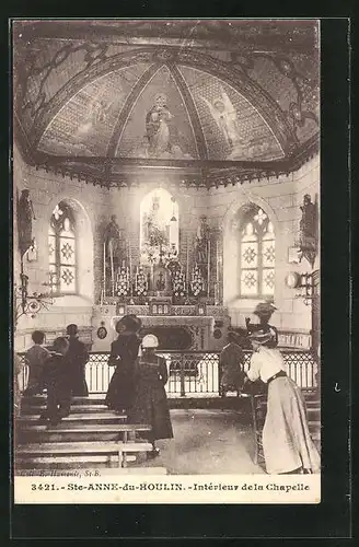 AK Ste.-Anne-du-Houlin, Interieur de la Chapelle, Innenansicht der Kapelle