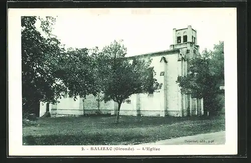 AK Balizac, L'Eglise, Partie bei der Kirche