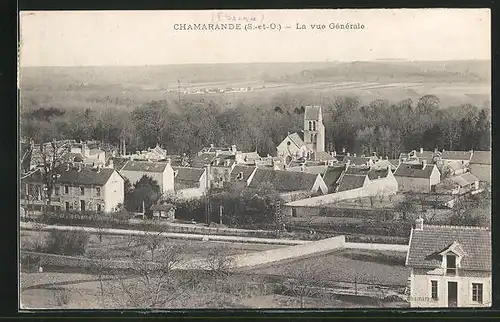 AK Chamarande, Vue Générale, Ortsansicht mit Blick ins Land