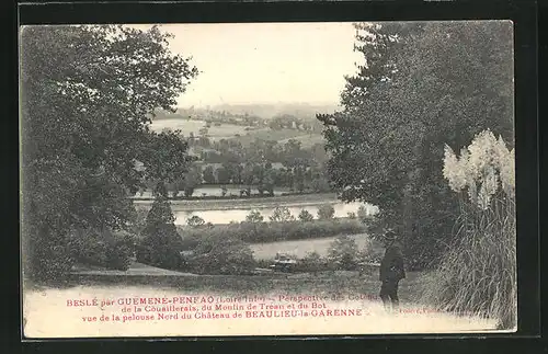 AK Besle, Perspective des Coteau de la Couaillerais, du Moulin de Trean et du Bot