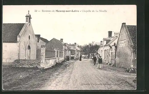 AK La Nivelle, Chapelle, Strassenpartie mit Kapelle