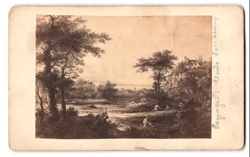 Fotografie Photographische Gesellschaft, Berlin, Gemälde nach Claude Lorrain, Landschaft