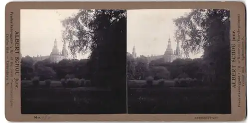 Stereo-Fotografie Albert Schou junr., Kjobenhavn, Ansicht Hillerod, Blick auf Schloss Frederiksborg