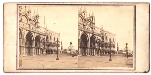 Stereo-Fotografie unbekannter Fotograf, Ansicht Venedig, Piazetta San Marco