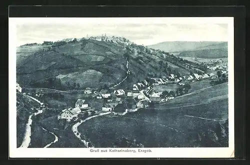 AK Katharinaberg / Erzgeb., Panoramablick auf die Ortschaft