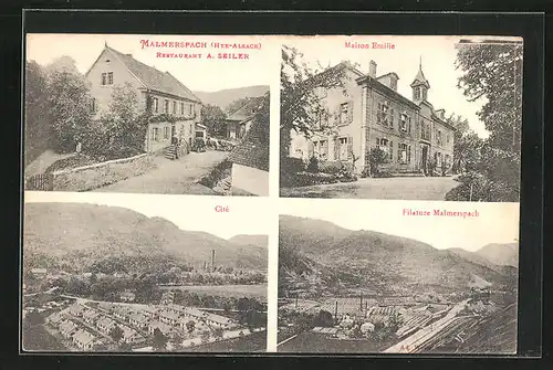 AK Malmerspach, Restaurant A. Seiler, Maison Emilie, Filature Malmerspach