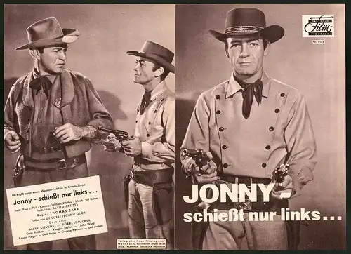 Filmprogramm DNF Nr. 4513, Jonny - schiesst nur mit links, Mark Stevens, Forrest Tucker, Regie: Thomas Carr