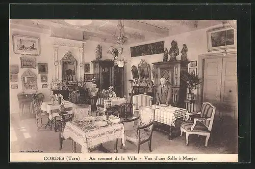 AK Cordes, Hotel Au sommet de la Ville, Vue d`une Salle à Manger