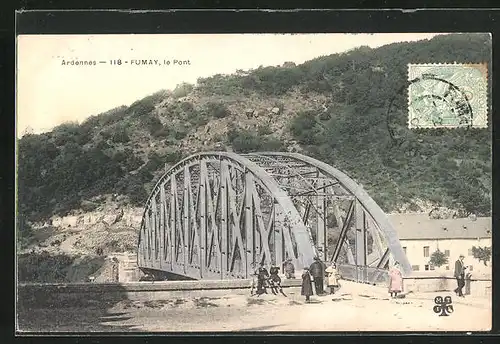 AK Fumay, Le Pont, Ardennes