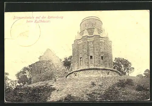 AK Kyffhäuser, Bismarcksäule auf der Rothenburg