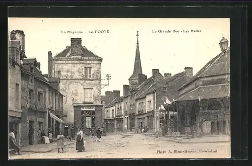 AK La Poote, La Garnde Rue, Les Halles