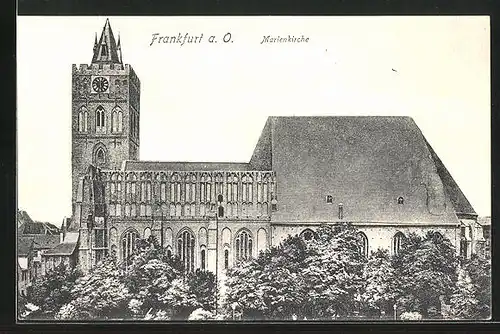 AK Frankfurt / Oder, Marienkirche, Totalansicht