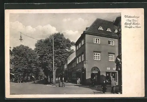 AK Wittenberge a. d. Elbe, Strasse und Stern