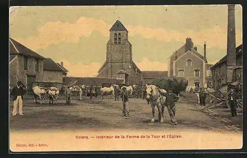 AK Soiers, Interieur de la Ferme de la Tour et l`Eglise