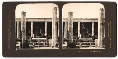 Stereo-Fotografie Neue Photographische Gesellschaft AG, Berlin, Ansicht Pompeji, Hof in der Villa der Vettier