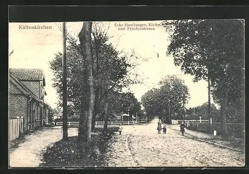 AK Kaltenkirchen, Ecke Hamburger, Kieler und Friedensstrasse