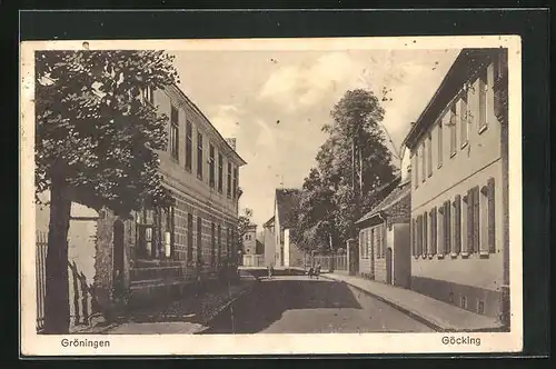 AK Gröningen, Strassenansicht, Göcking