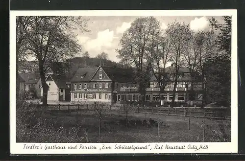 AK Neustadt-Orla, Gasthaus und Pension Zum Schüsselgrund